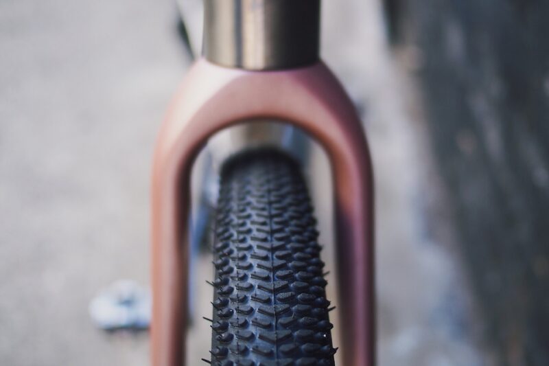 Simpatico N1 gravel configuration cockpit tire clearance detail