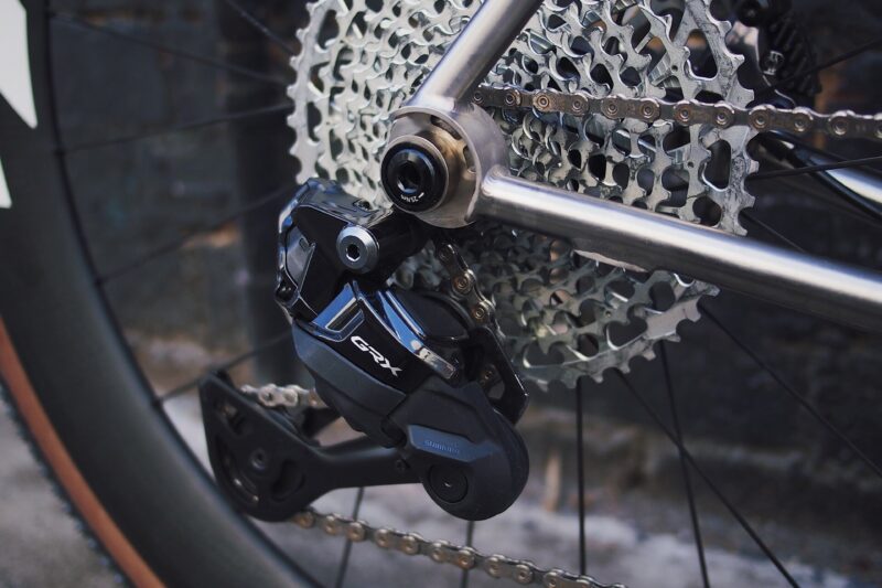 Simpatico N1 gravel configuration drivetrain and rear wheel detail