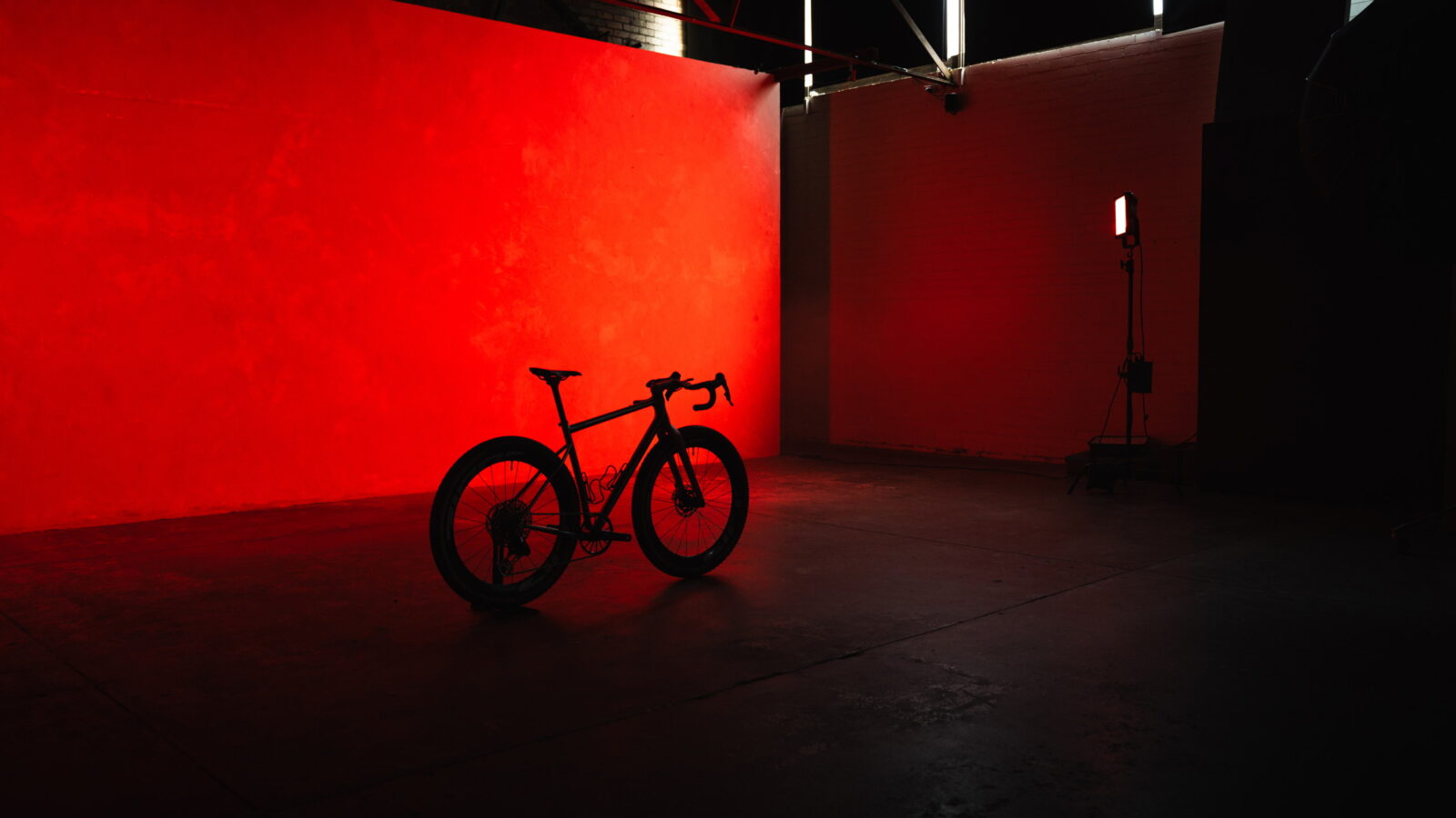 Simpatico Gamma Race photographed as a red studio silhouette